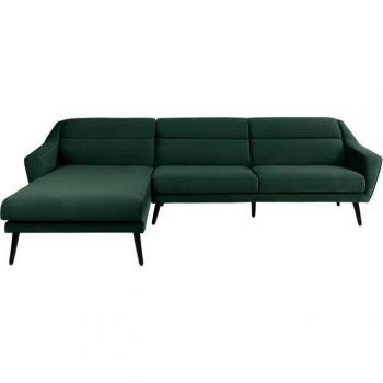 Ecksofa Andas „Bille L‑Form“ – 100 % Polyester, strukturfein, 302 ×