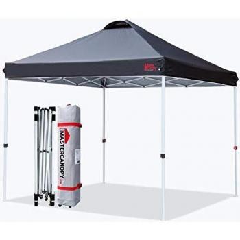 MasterCanopy 2.5x2.5M Black Ez Pop-up Gazebo Tent with Roller Bag