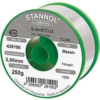 Fil de soudure Stannol 428190 Ø3mm