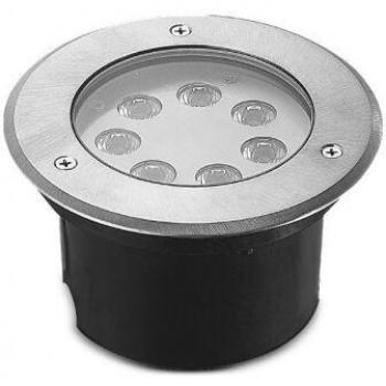Vision‑EL Spot LED extérieur Etna 7 W encastrable Miidex Lighting blanc chaud 3000 K inox 316