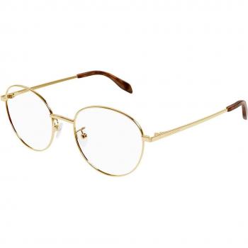 Montatura occhiali unisex Alexander McQueen AM0414O 002 Pantos in metallo oro