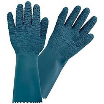 Gants de Jardinage Rostaing pour Rosiers Petits Épineux, Taille 9 (L), Étanches à 100%, en Latex Epais, Vert Bleu