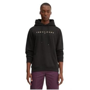Sweat capuche linéaire or pour hommes noir