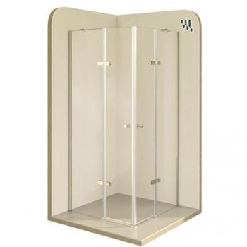 Mampara Ducha Alice Reversible 90x95 cm – Puertas Abatibles, Ajuste 89.3-91.3 x 94.3-96.3 cm, Cristal 6 mm