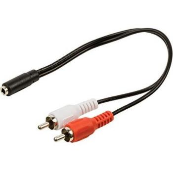 2x Tulp naar 3,5mm Jack kabel 0,20m