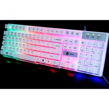 Multicolor Backlit USB Keyboard and Mouse for PC