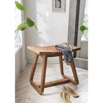 Destiny Badhocker »SPA & LIVING«, geschwungene Riffeloptik 48x35,5x44cm, Teak