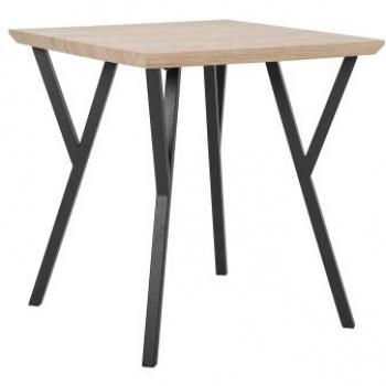 Beliani mesa de comedor Bravo 70 cm x 70 cm patas de metal negro