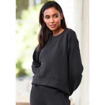 French Connection Overshoulder Sweater für Damen, Schwarz, Größe 32/34