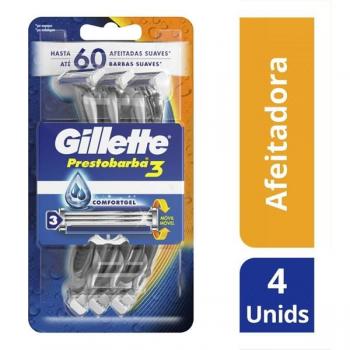 Prestobarba 3 Afeitadora en Caja de 4 unidades