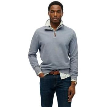 Superdry Blue Essential Halbreißverschluss Jumper