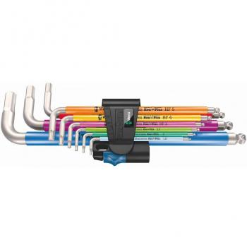 Juego de llaves acodadas Wera 3950/9 Hex-Plus Multicolour HF Stainless