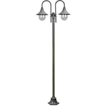 Capella Illuminating Garden Post Light Aluminium 2-Lantern White 220cm