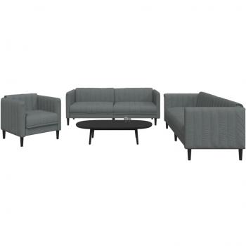 VidaXL Dark Grey Fabric Sofas – Triple Seat Collection
