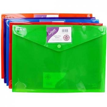 Snopake Polyfile ID Wallet A4 Rainbow Pack of 5 15787 SK21810