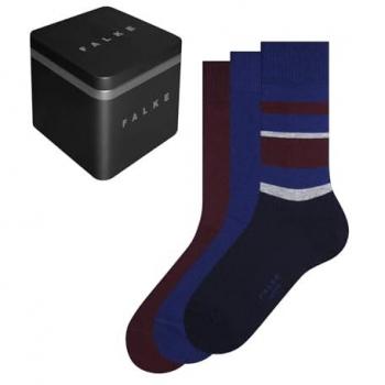 FALKE Men's Happy Box 3-Pack Assorted Short Socks Gift Set