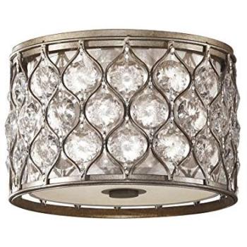 Burnished Silver E27 LED Flush Lamp Set