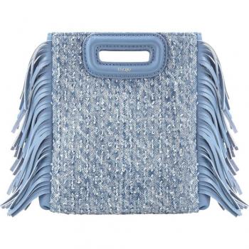 Maje Mini M Blue Denim Handbag