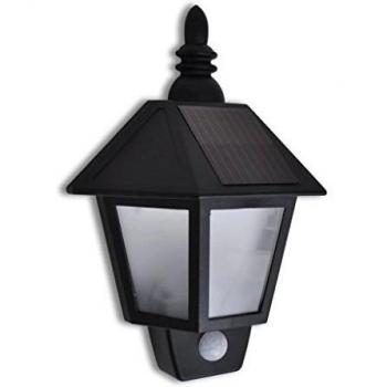 VidaXL Set de lámparas solares de exterior para valla 6 piezas negro