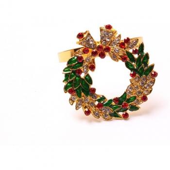 Glänzende Weihnachts-Glocken-Serviette Ring‑Dekoration – 12 Packung