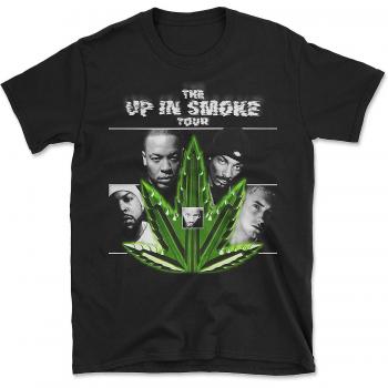 Réplique T-shirt Noir Up In Smoke Tour Dre Snoop Hip Hop Rap L