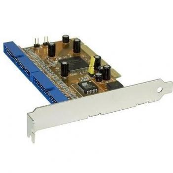 PCI Slot SATA/PATA Hard Disk Controller Card, 2 Canali, 32 Bit, Nero