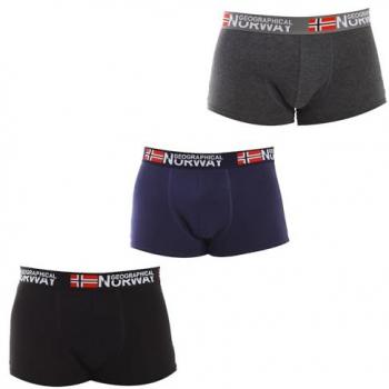 Norwegen Geo Boxershorts Herren M – 3‑teilige, mehrfarbig