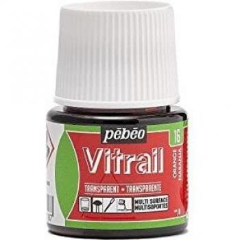 Pebeo Vitrage-Transparenz Orange – 45 ml Künstler & Bastelfarbe