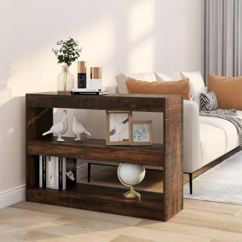 VidaXL Book Shelf/Room Divider Smoked Oak 100x30x72 cm