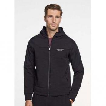 Chaqueta deportiva Hackett AMR Storm con capucha negra para hombre