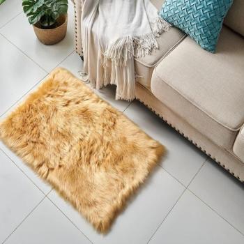 Tapis Moquette Shaggy Fluffy Marron