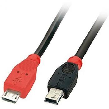 Lindy Câble USB 2.0 OTG, 2m, Micro-B/Mini-B