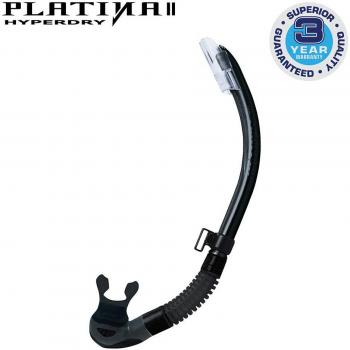 Hyperdry II Tusa Platine Snorkel Noir en Silicone