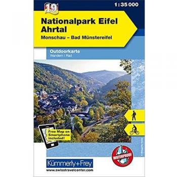 Nationalpark Eifel, Nr. 19 Outdoorkarte Deutschland 1:35 000: Free Download mit HKF Outdoor App: Wandern, Rad. Monschau, Bad Münstereifel / Wandern / ...