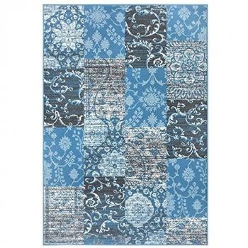 Teppich HANSE HOME Bloques Teppiche Gr. B: 120 cm 1 St., 9 mm, L: 170 cm, blau (himmelblau)