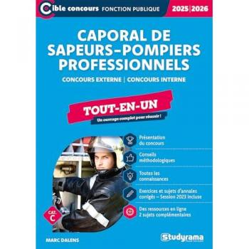 Caporal de sapeurs-pompiers professionnels – Tout-en-un (Catégorie C – Concours 2025-2026)