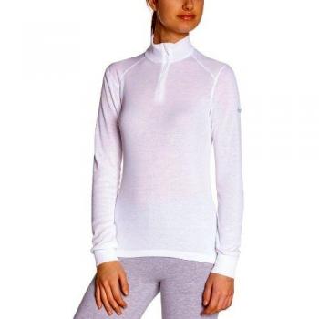 Tee Shirt Warm Femme Manches Longues Zip Odlo XXL Bianco