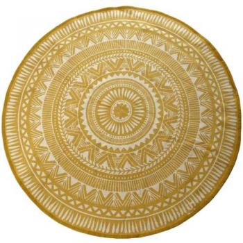 Alfombra amarilla 120 cm Alexandra House Living