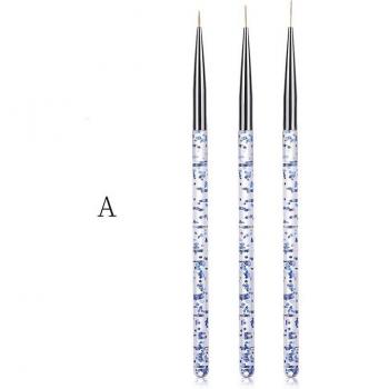 PinPai 3Pcs Crystal Nail Art Brush Set