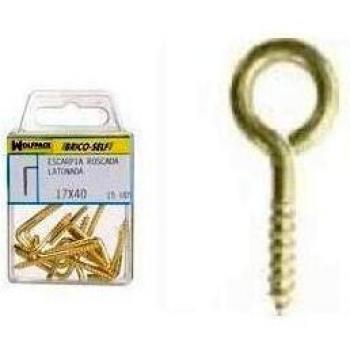 Hembrilla cerrada latonada 17x40 mm. 15 unidades