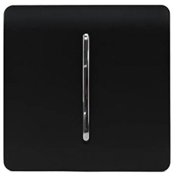 Trendi Matt Black 1 Gang 2 Way Light Switch