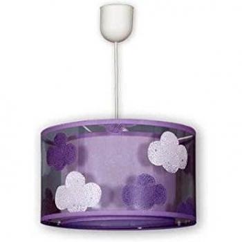 Lámpara Colgante Nube Lila Diseño Moderno