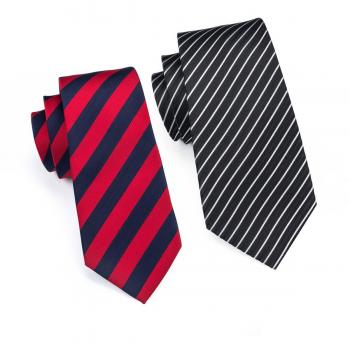 Executive Style Red-Black Silk Tie