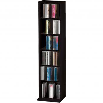 Mobiletto Ripiano per CD/DVD Elegante, VCM, Nero