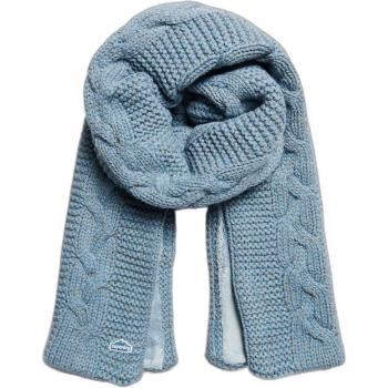Sciarpa Superdry Cable Soft Blu