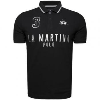 La Martina Poloshirt Yeshayahu Schwarz Regular Fit