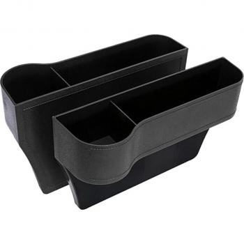 Pochette de siège de voiture avec support de téléphone noir