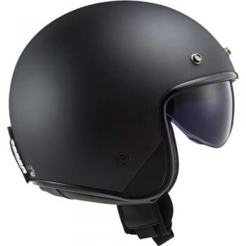 Casco Jet LS2 OF601 Bob Negro Matizado