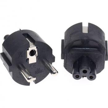 Schuko 2 Round Pins to IEC320 C5 Adapter