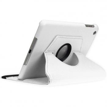 Doupi Housse Rotative pour iPad Mini 4 / iPad Mini 5, 360 Degrés Simili Cuir, Blanc